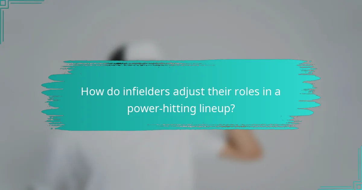 How do infielders adjust their roles in a power-hitting lineup?