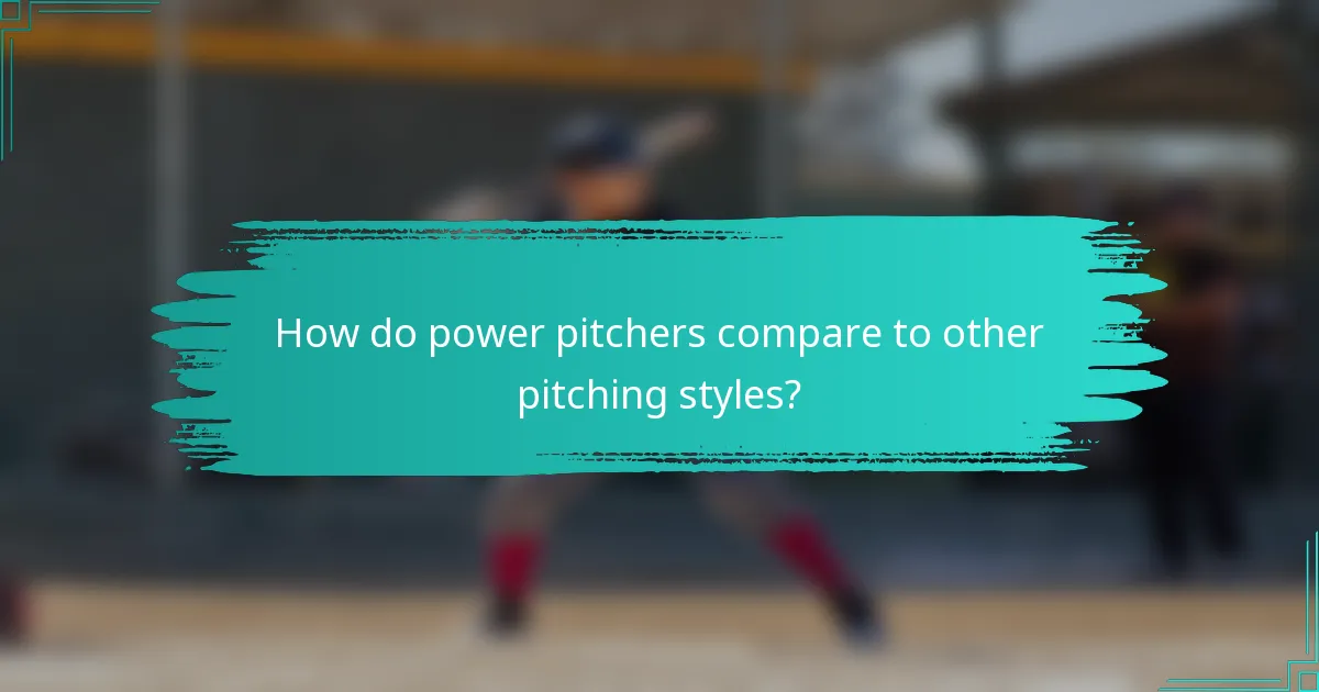 How do power pitchers compare to other pitching styles?