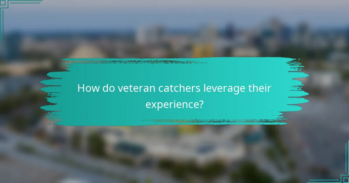 How do veteran catchers leverage their experience?
