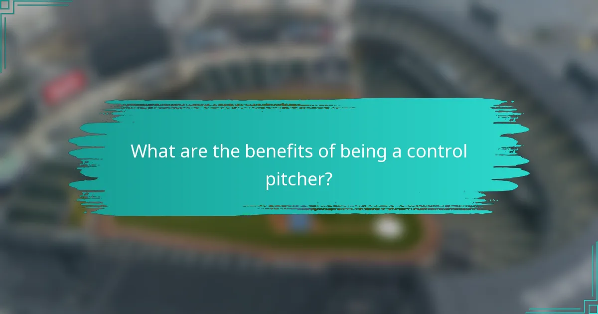 What are the benefits of being a control pitcher?