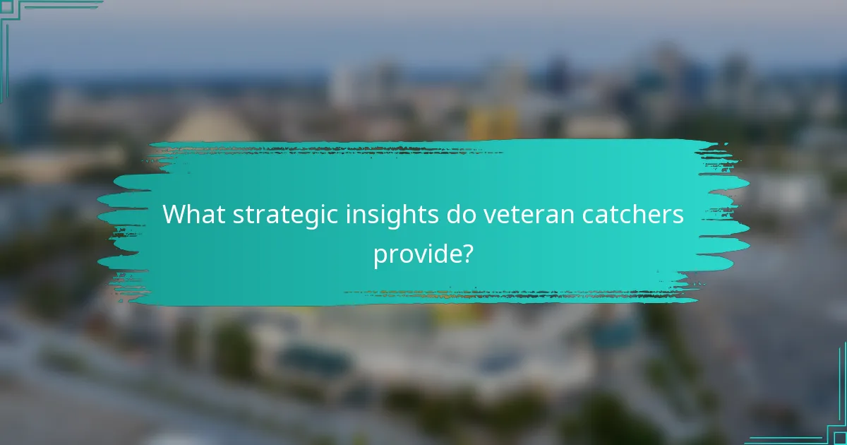 What strategic insights do veteran catchers provide?