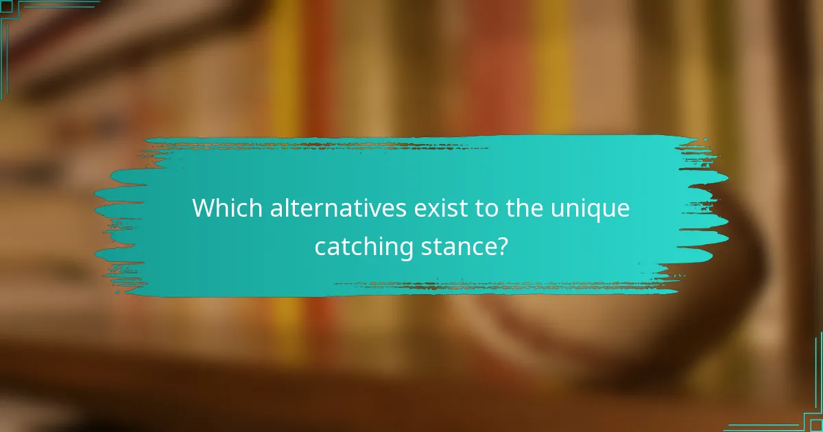 Which alternatives exist to the unique catching stance?